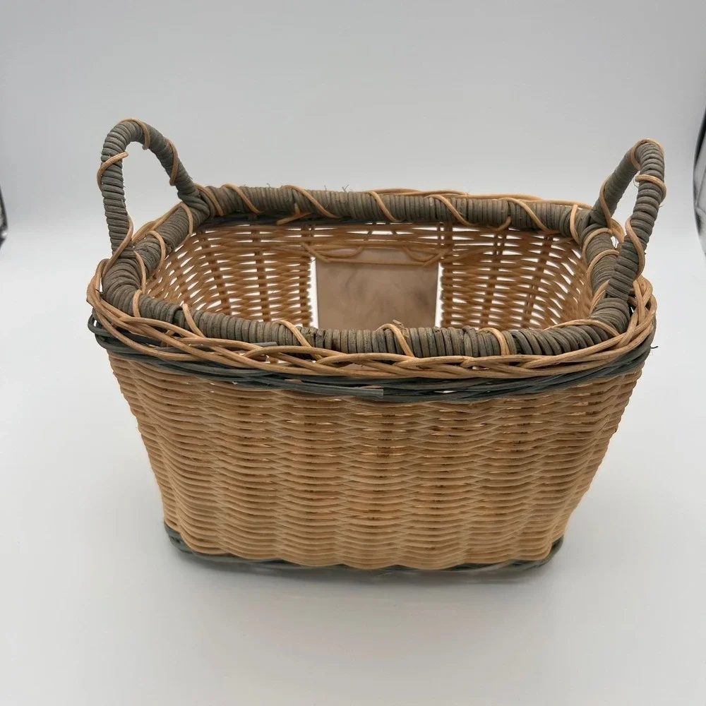 Cottage Vintage Wicker Basket Sunflower Ceramic‎ Tile